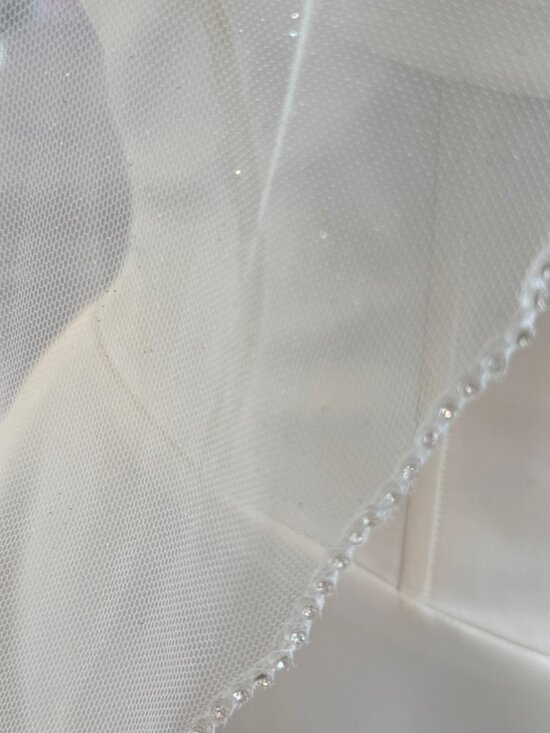 Sparkle Tulle Rhinestone Edge Fingertip Veil main image 8